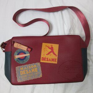 Besame by Gabriela Hernandez Cosmetics Crossbody Travel Bag With Charm NWOT